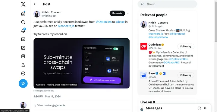 Concero Public Testnet Launch