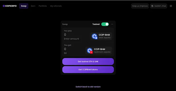 Concero Testnet Live
