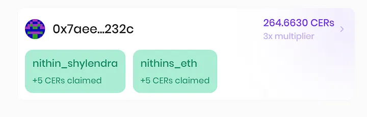 Claim CERs