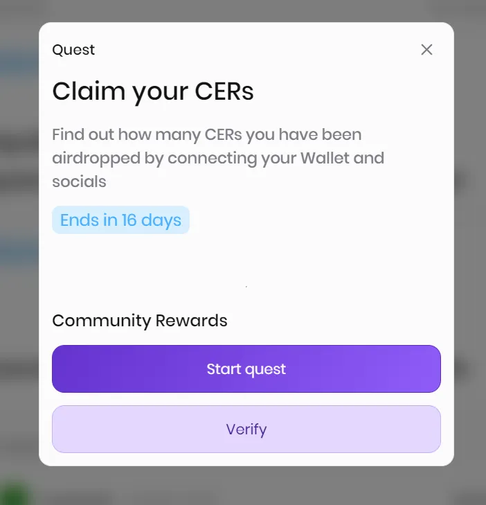 Claim CERs