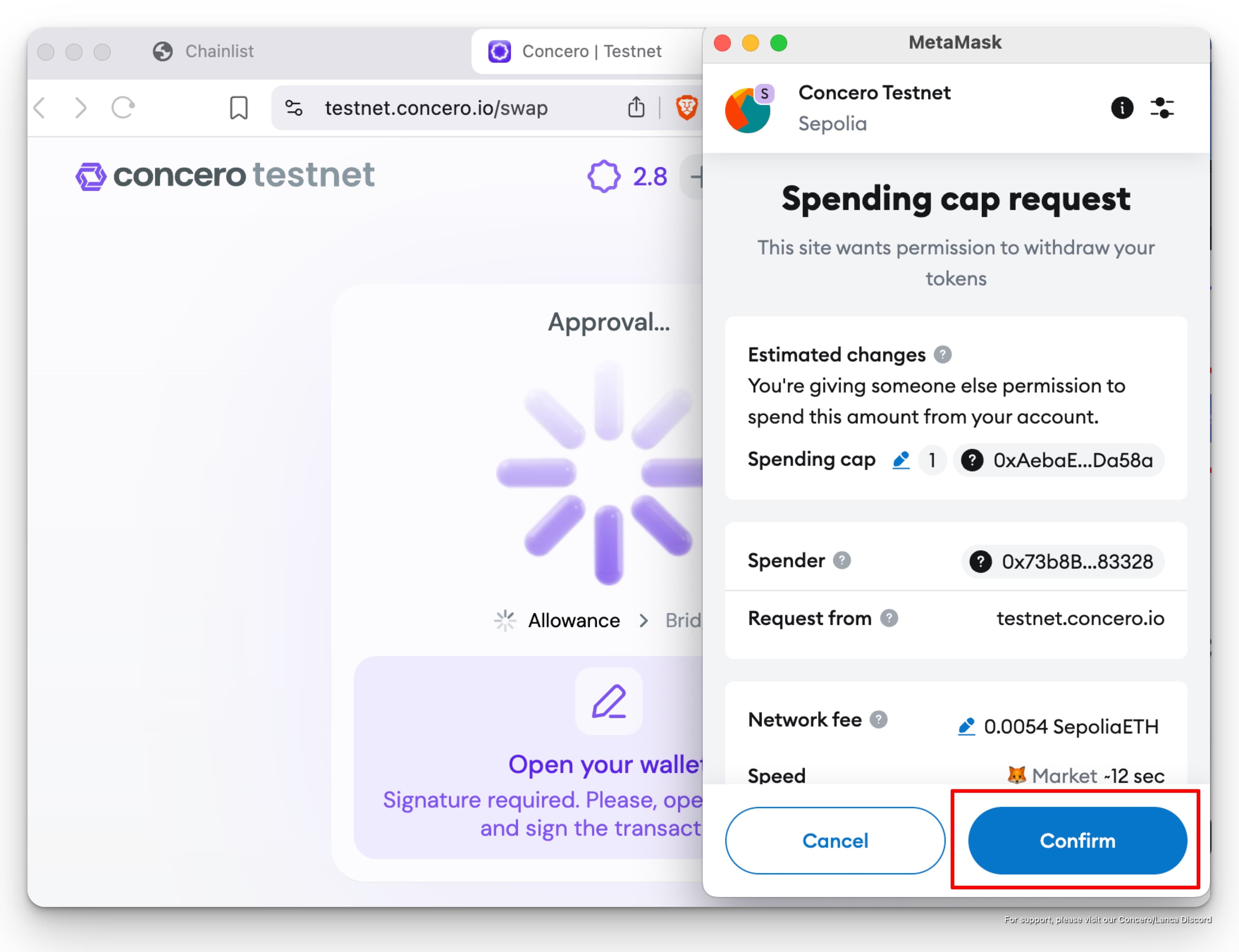 Concero V2 Testnet